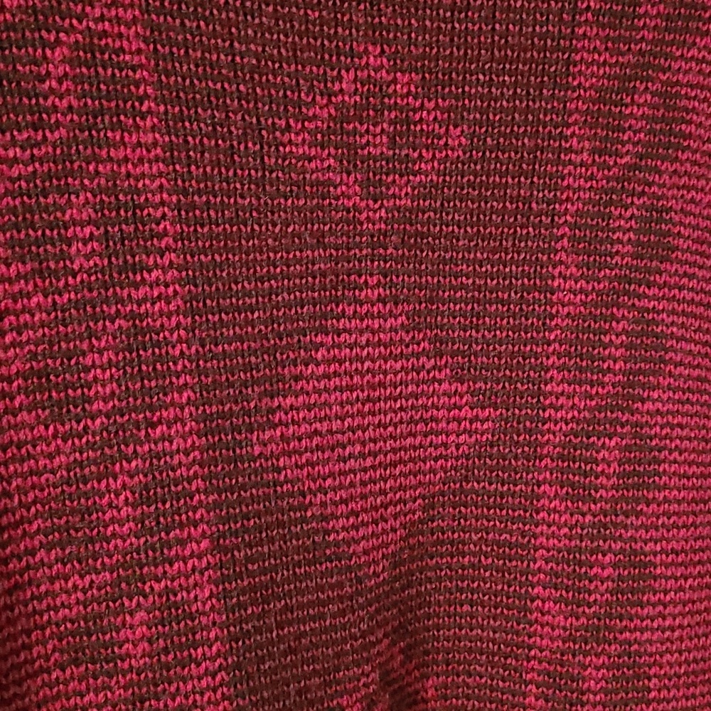 Vintage NORDIC Geometric Patterned Sweater - Black and Purple  Leather Accents - Picture 8 of 12